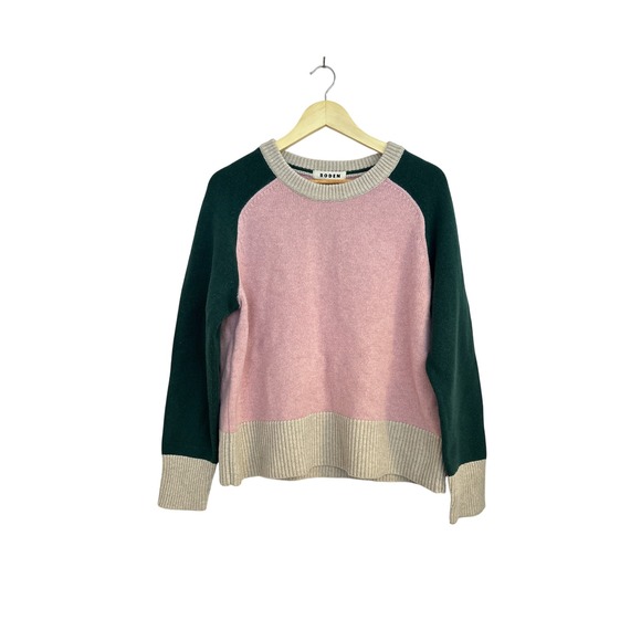 Boden Olivia Merino Wool Colorblock Sweater Size Large - Picture 6 of 11